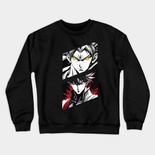 Anime Battle - Character Fight Red vs Yellow Eyes Crewneck Sweatshirt